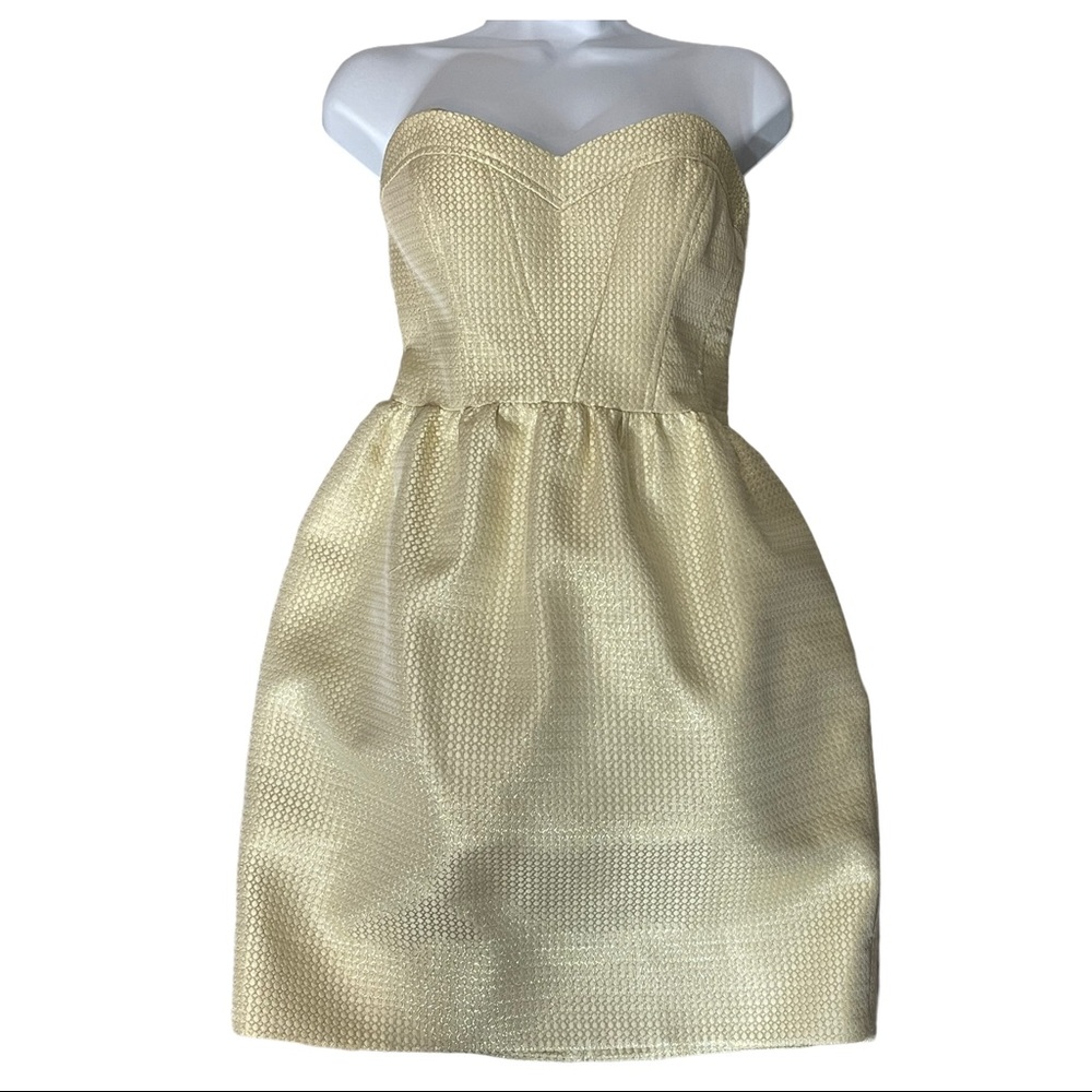 Shoshanna Brocade Structured Bodice Cocktail Dress - Picture 2 of 10